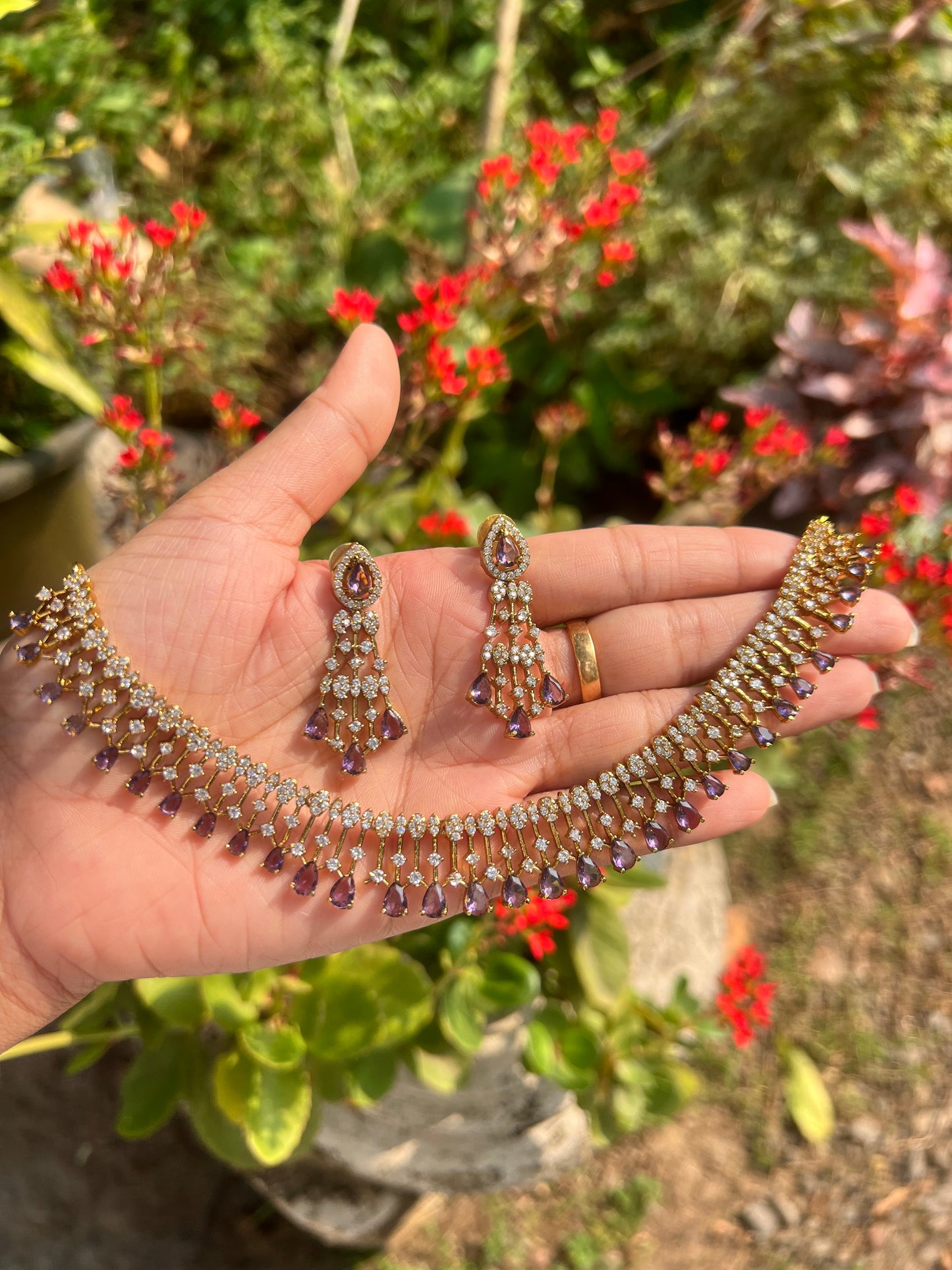 Premium beautiful raindrops ad necklace product code 985
