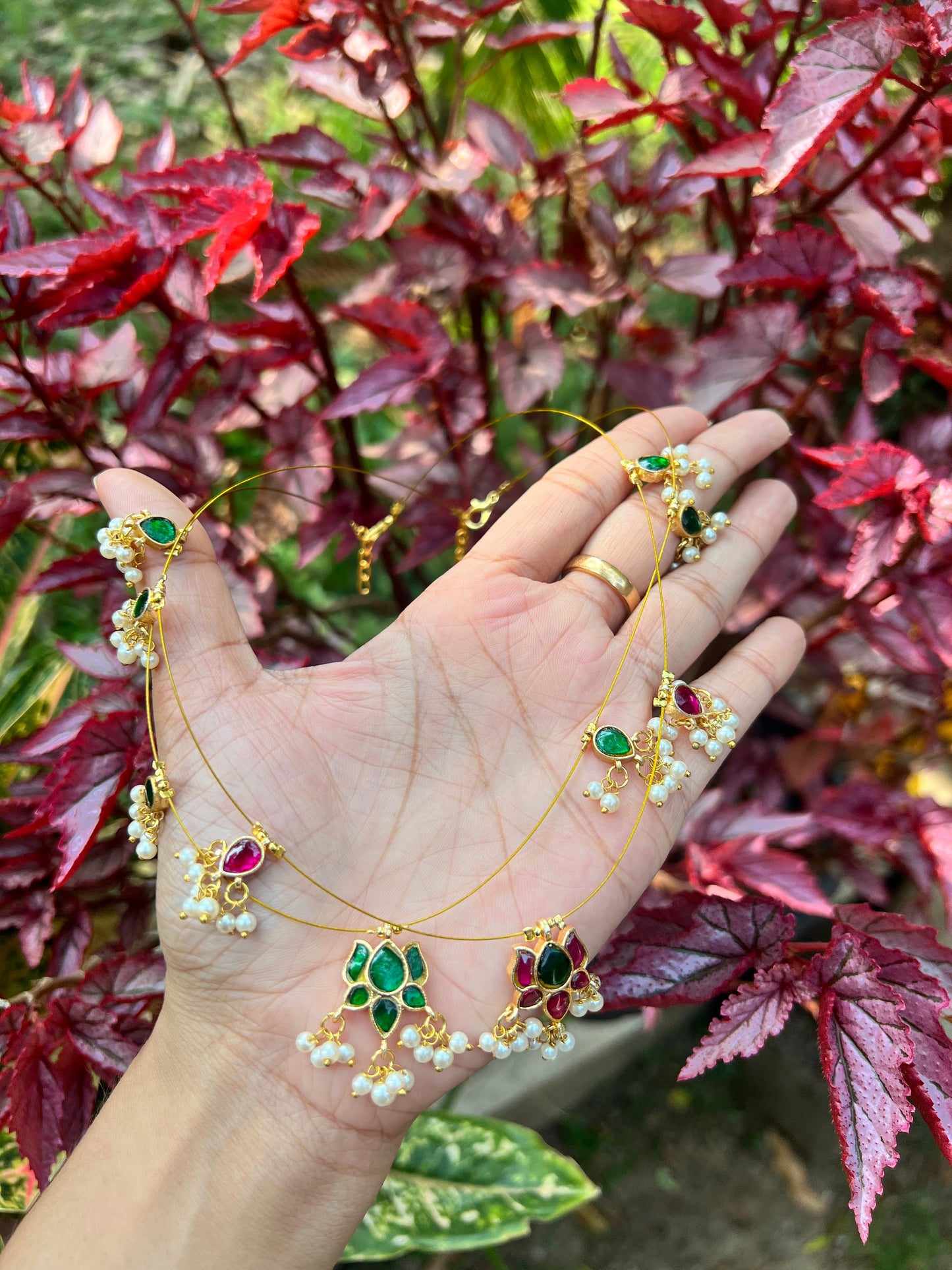 Invisible lotus necklace product code 907