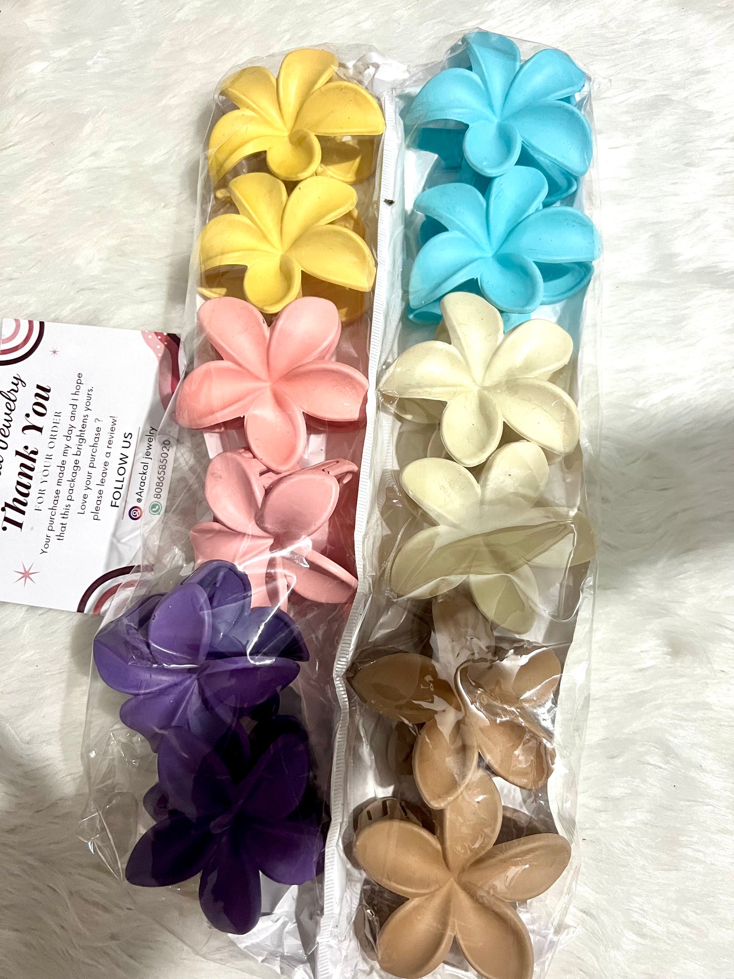 Flower hair claw clips product code 1020