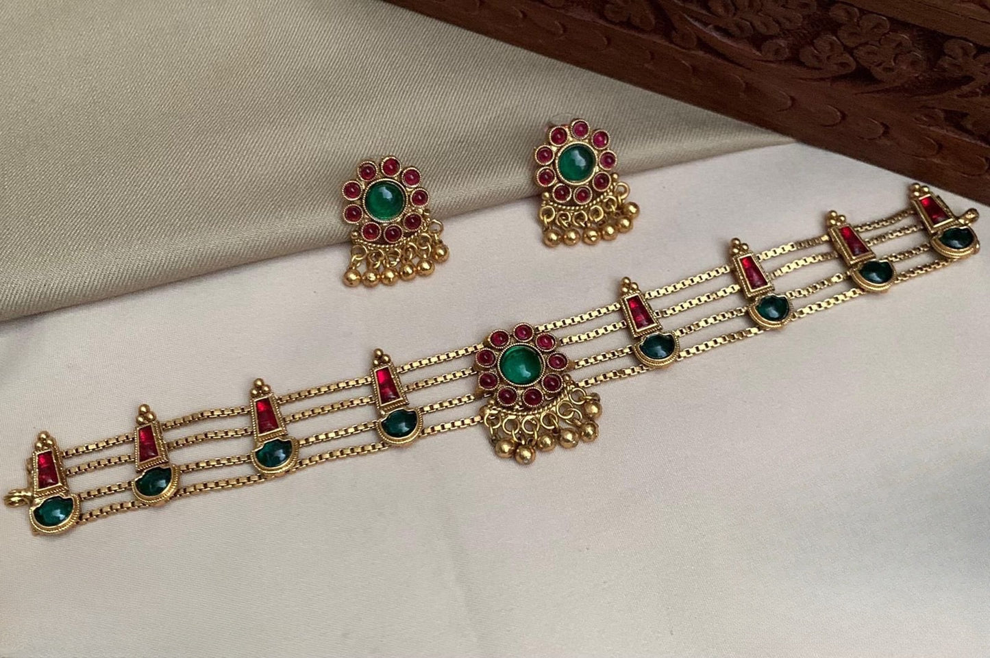 Premium Kemp Choker Necklace Set product code 1114