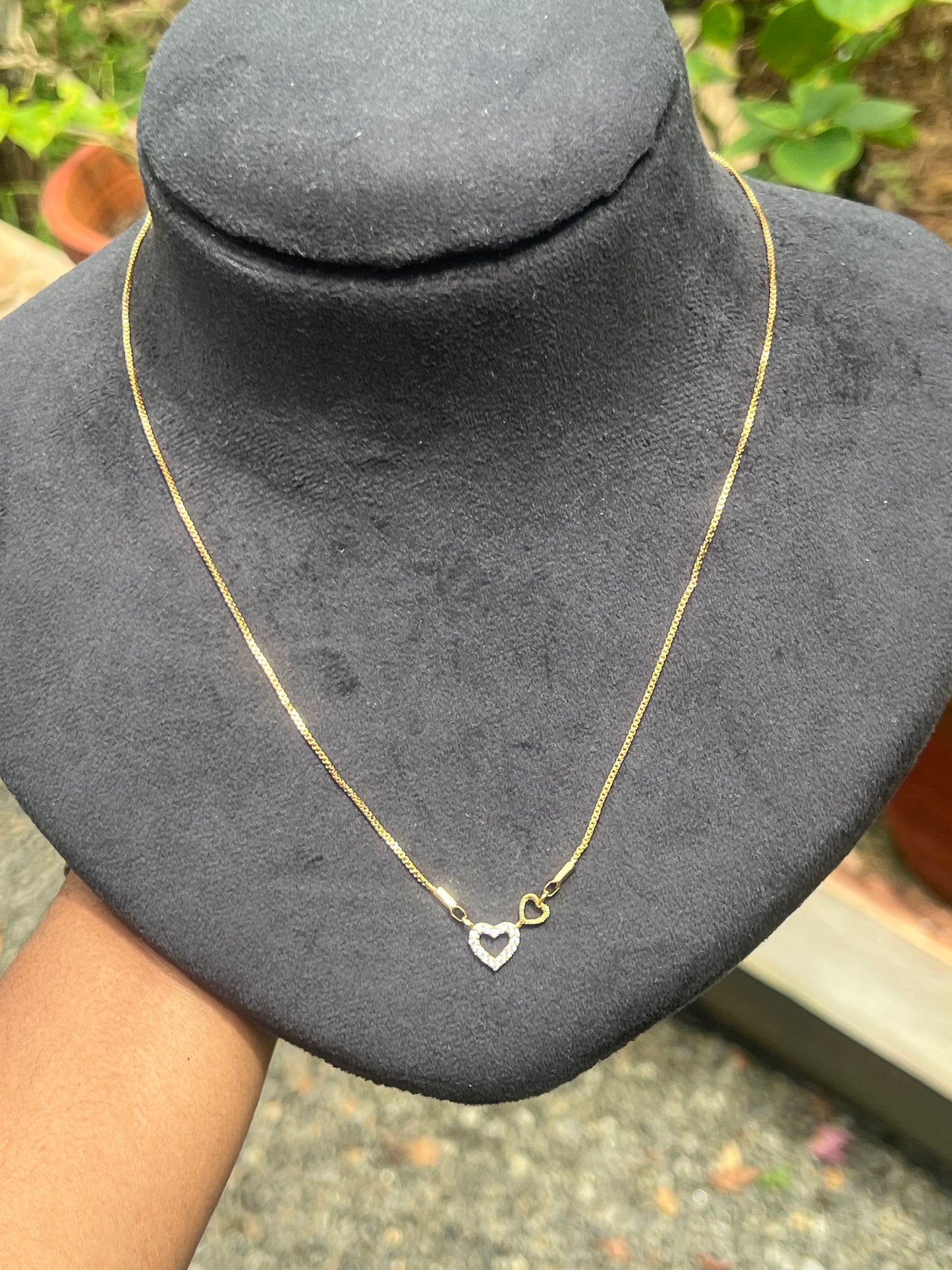 Premium gold plated heart pendant necklace product code G108