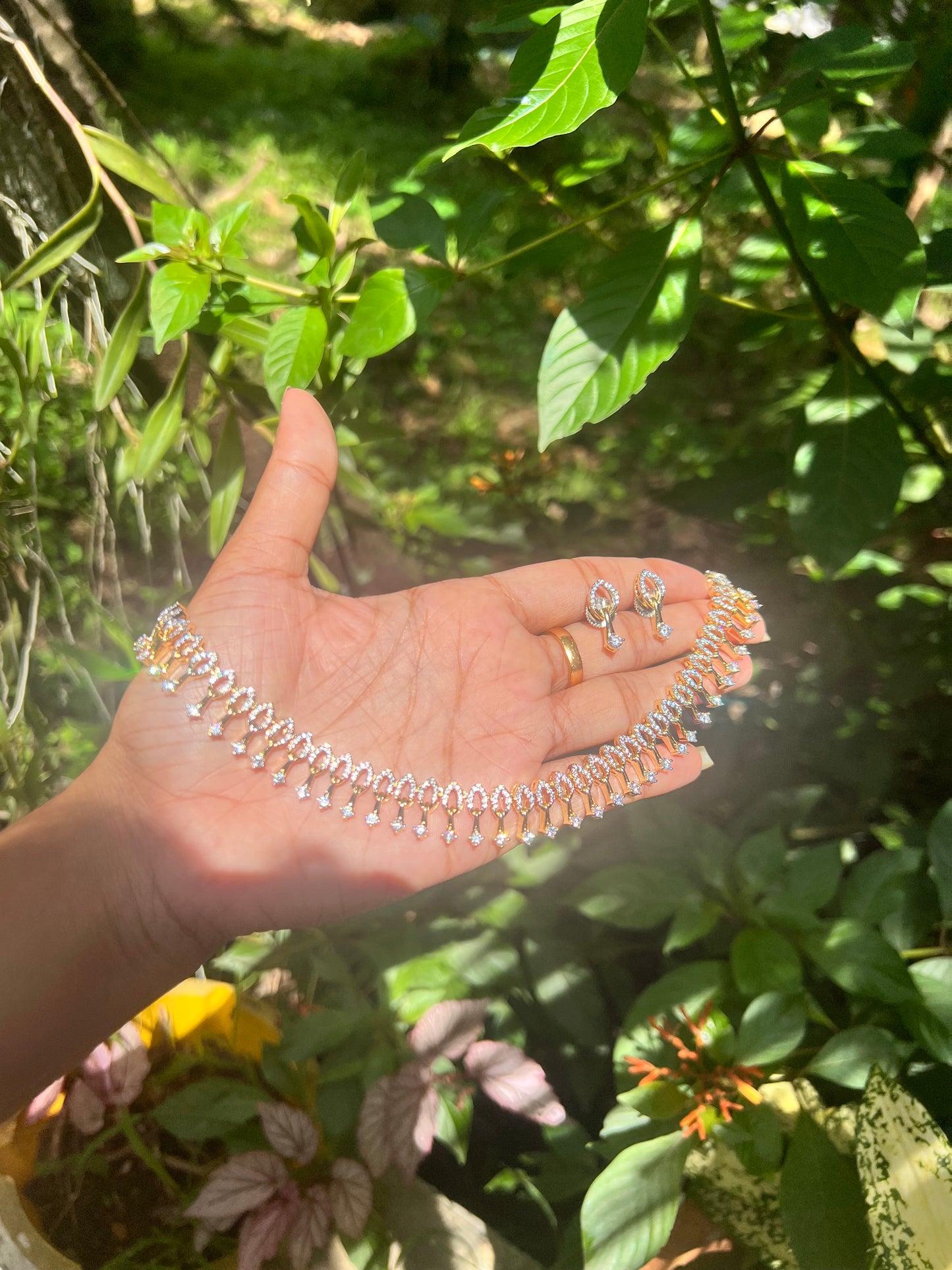 Premium daimond finish bridal necklace product code 57