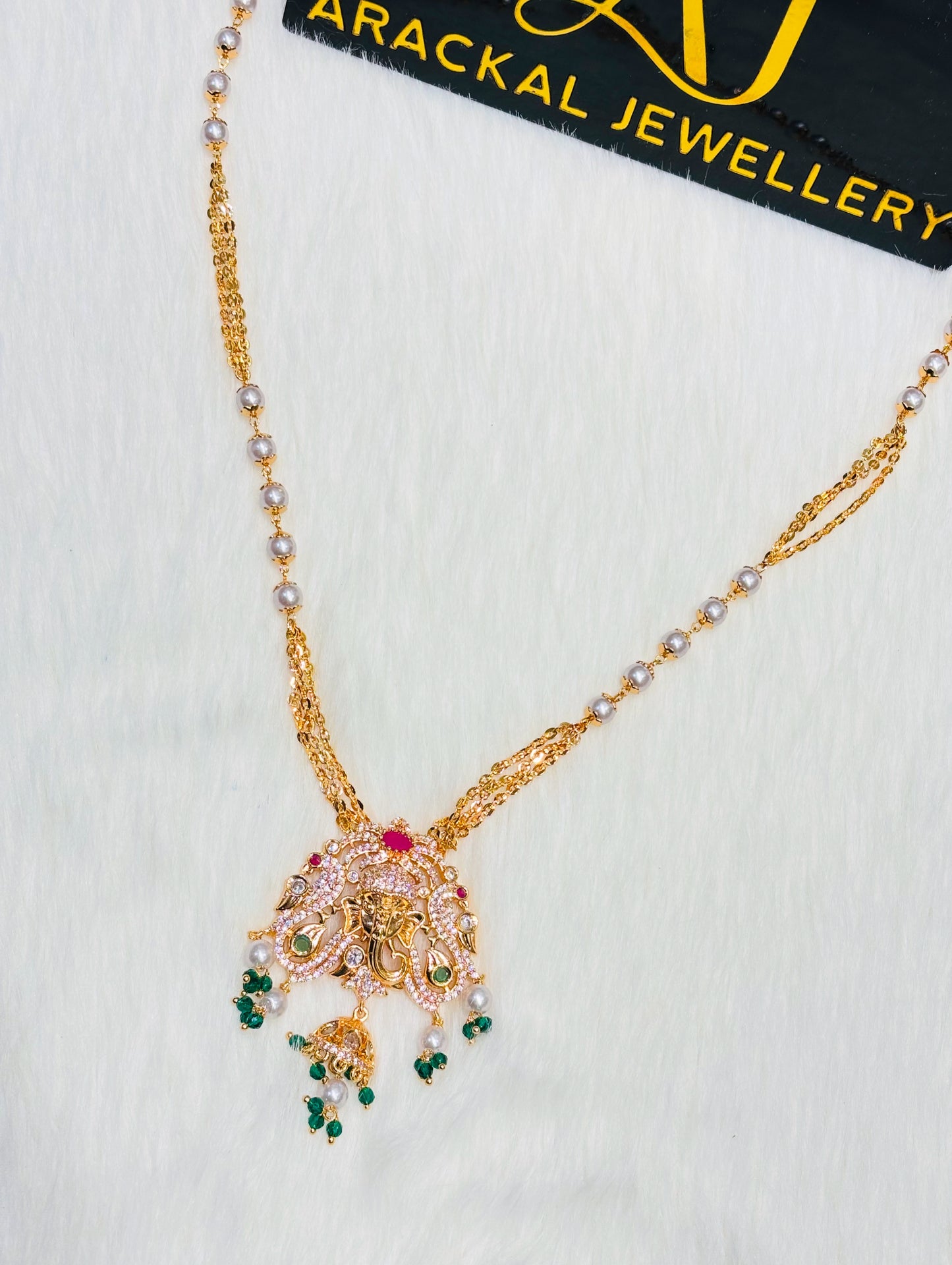 Premium long gold plated haram product code N322