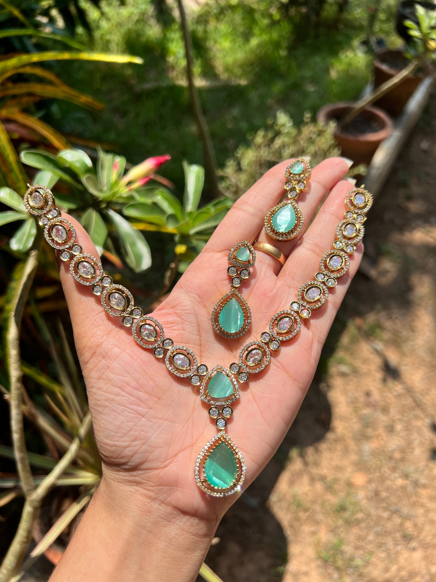 Trending jadau Kundan ad necklace product code 695