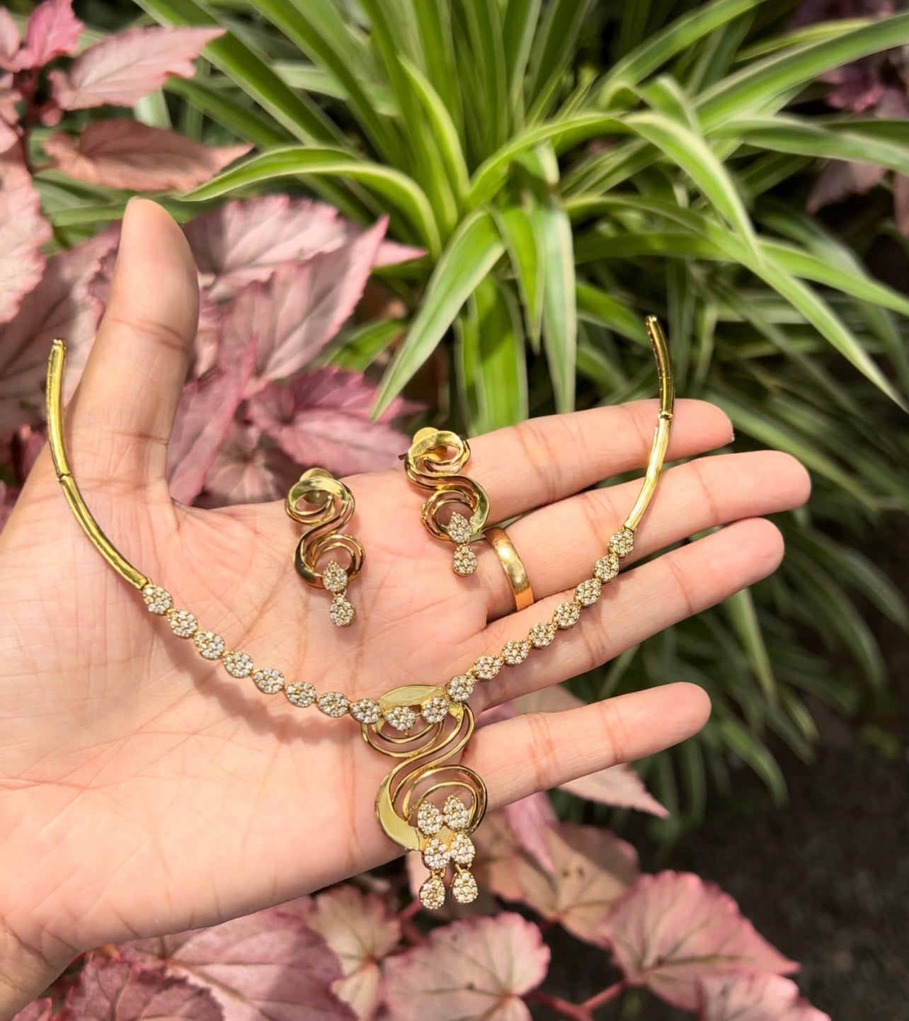 Designer ad necklace set product code 952