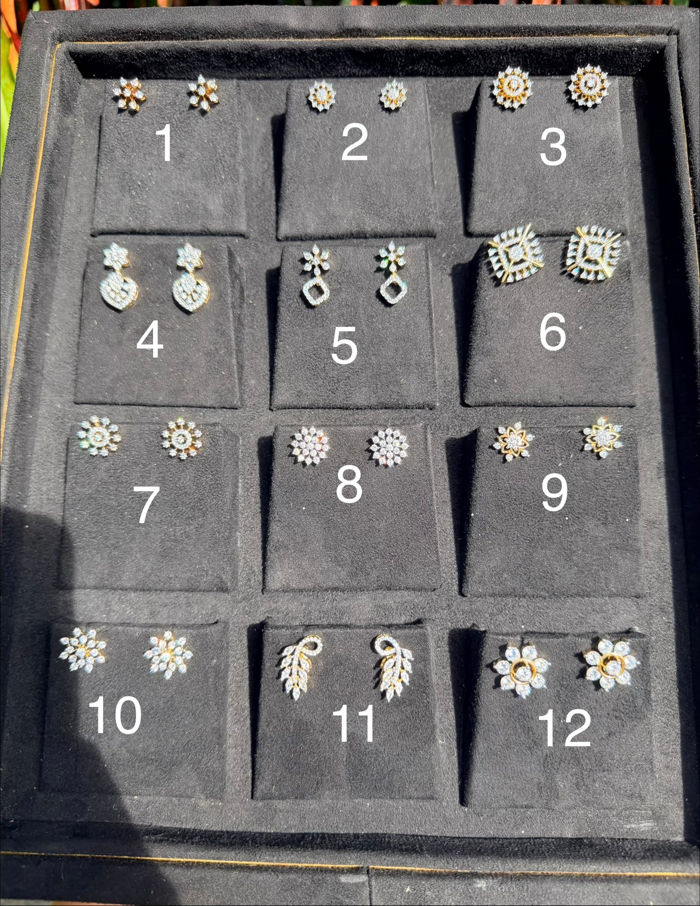 Premium diamond finish party wear studs product code E225