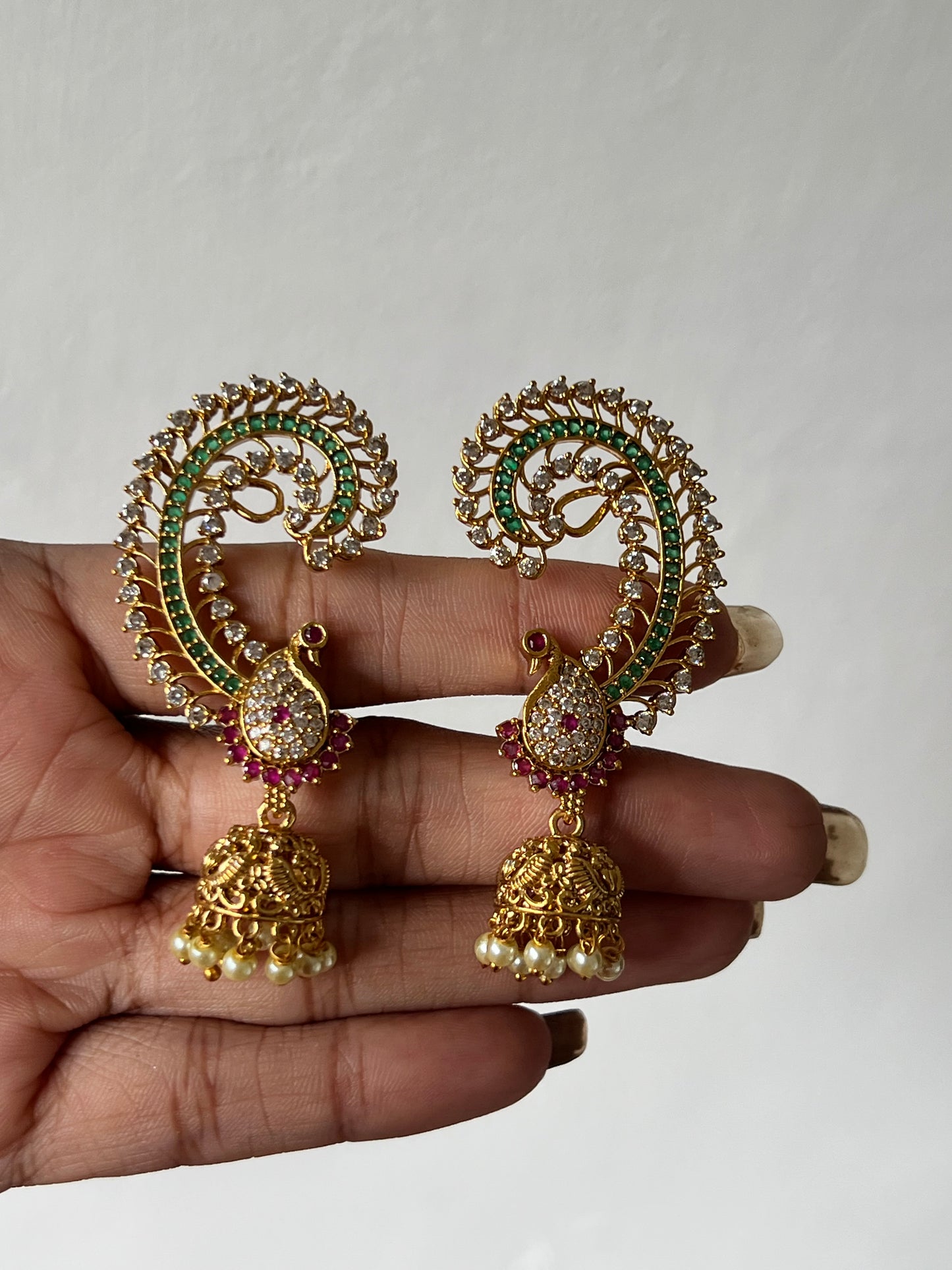 Premium antique gold finish kids friendly earings