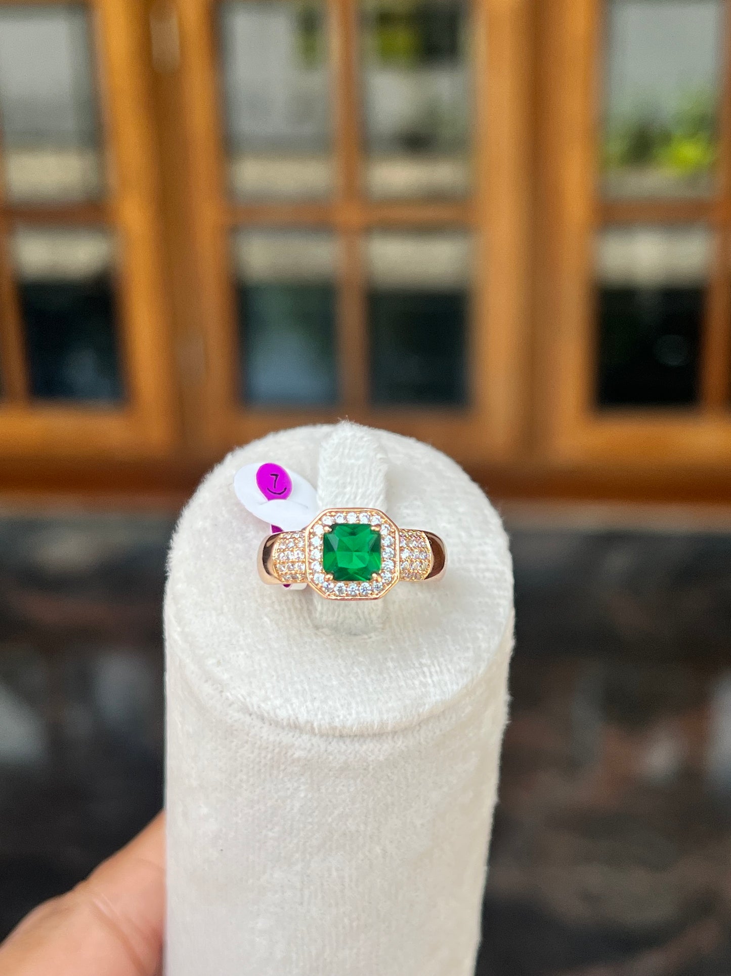Premium Anti tarnish 18k gold plated Cz rings product code R03