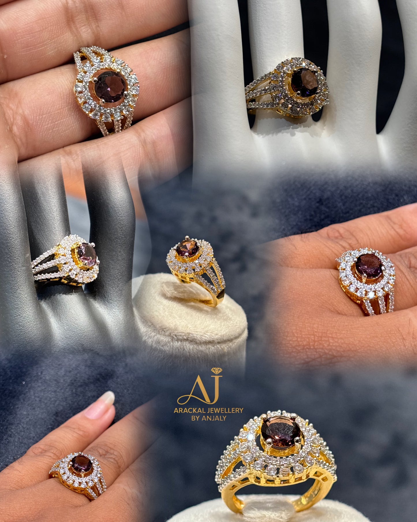 Premium daimond finish ad adjustable ring product code R09