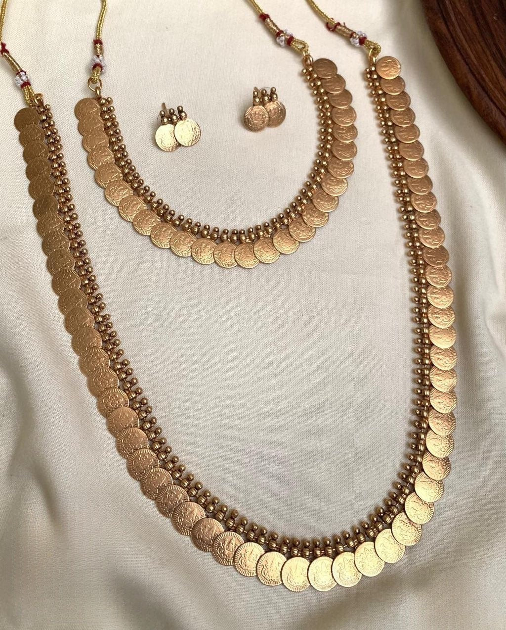 Premium matte finish combo of coin necklace with coin haram product code 26