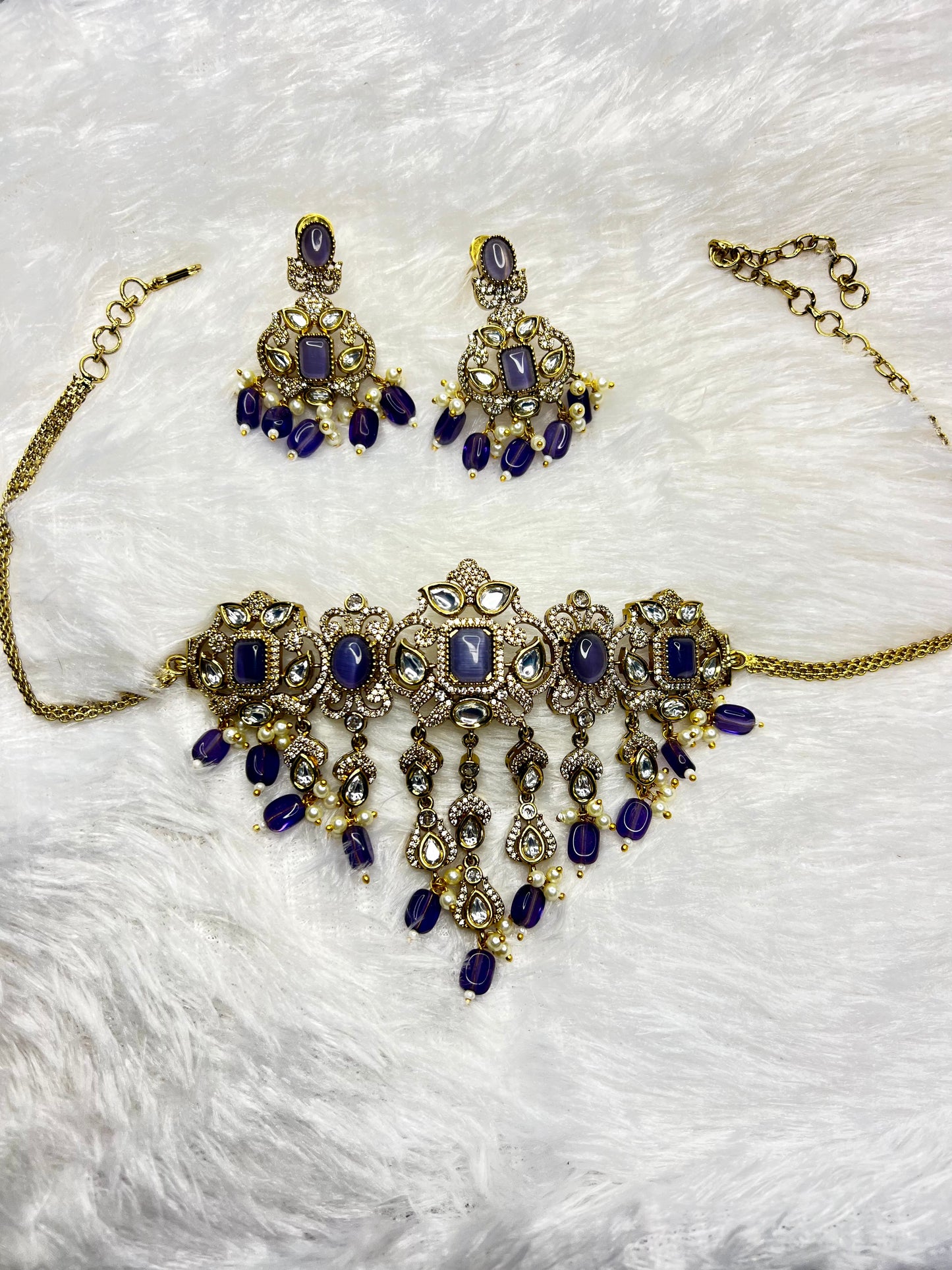 Restocked most popular designer jadau Kundan bridal choker set product code 545