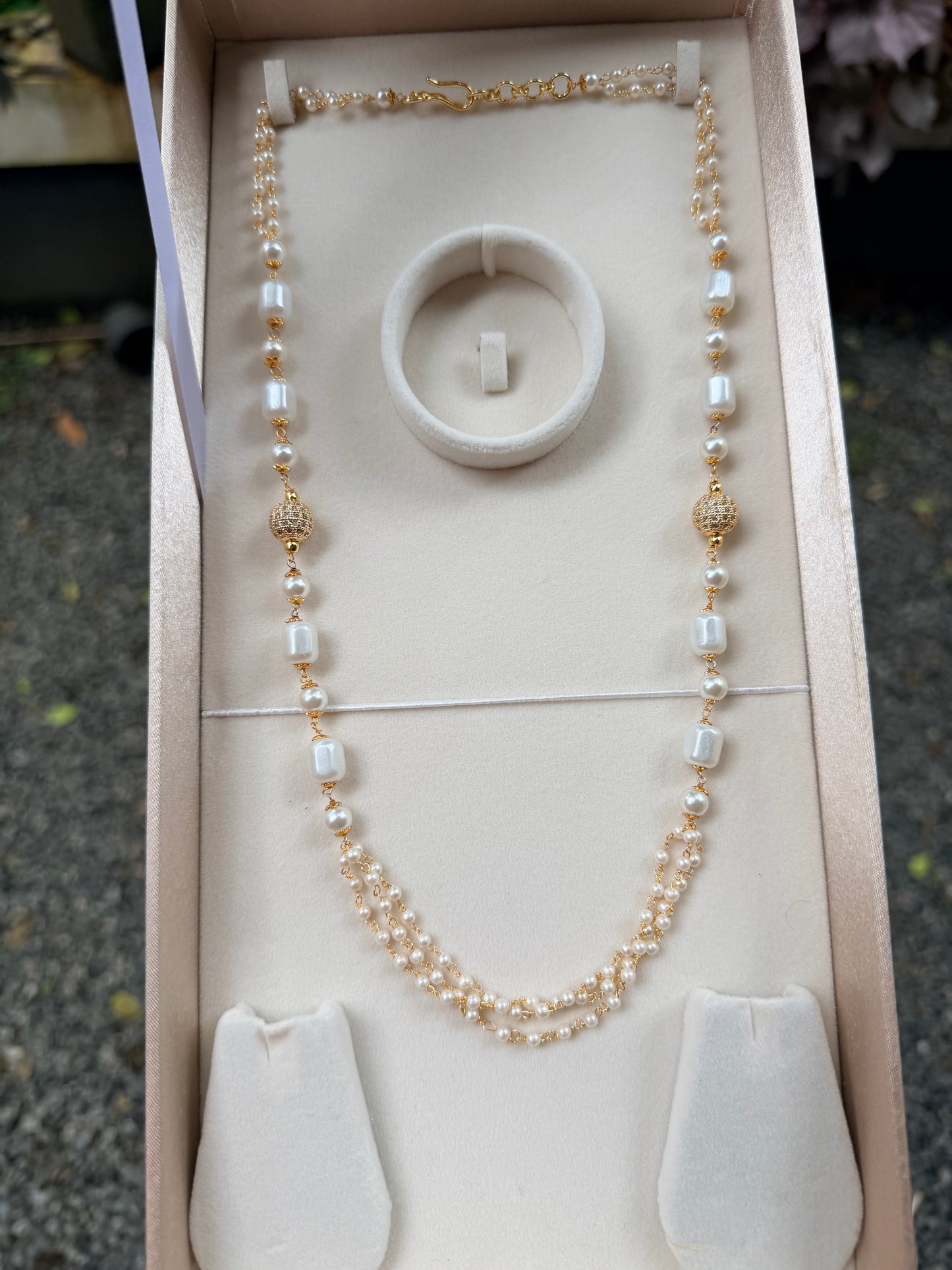Premium quality layered pearl necklace
