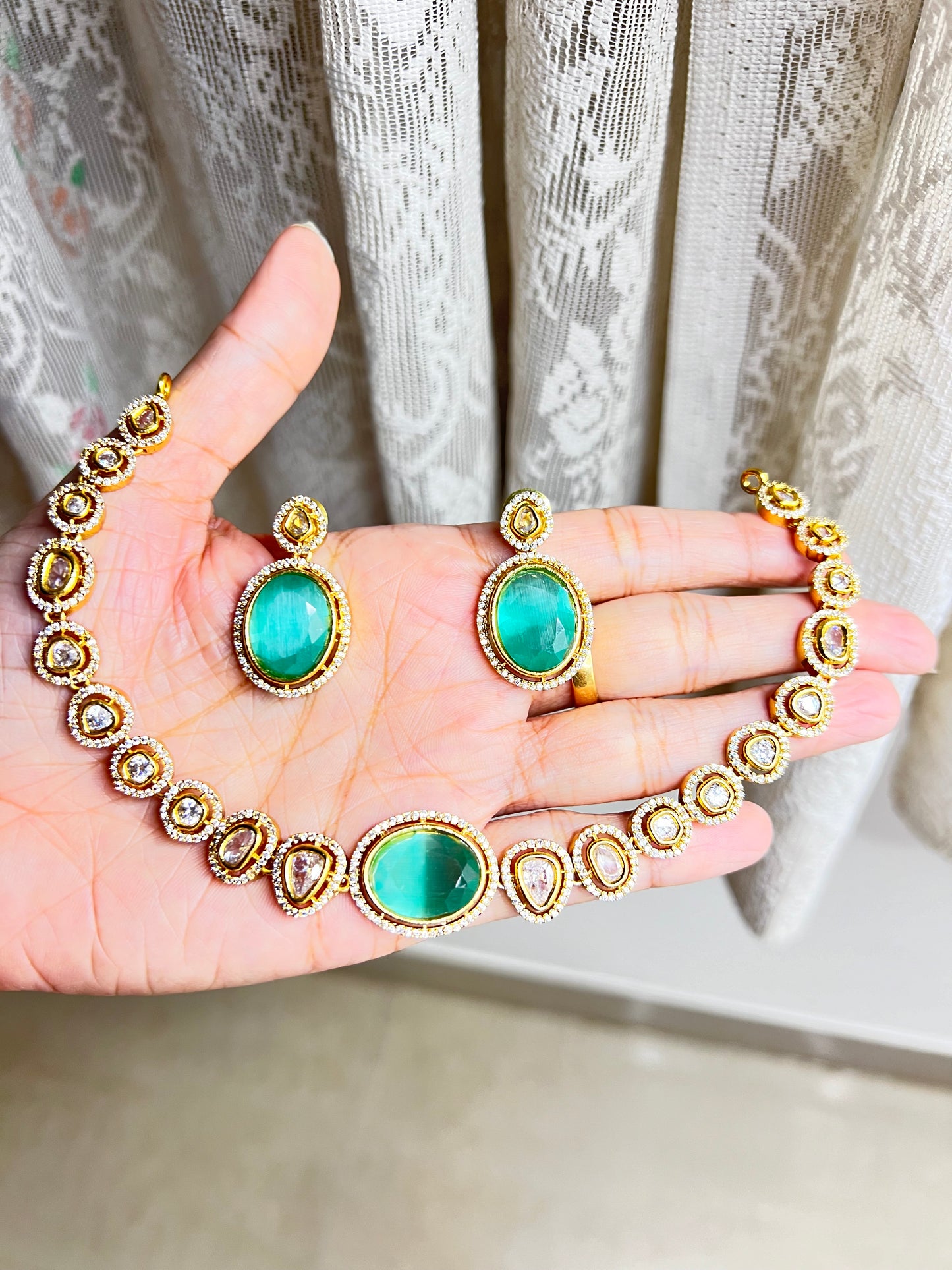 Premium jadau Kundan necklace product code 95