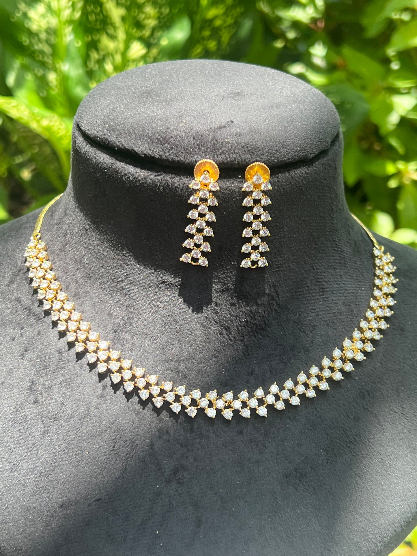 Premium daimond finish ad bridal necklace product code N349