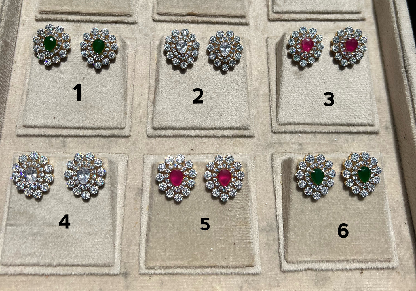 Premium daimond replica big size studs product code E46