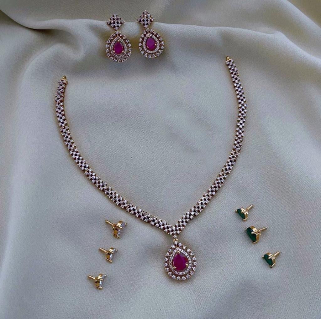 Premium ad stone changeable necklace product code 68