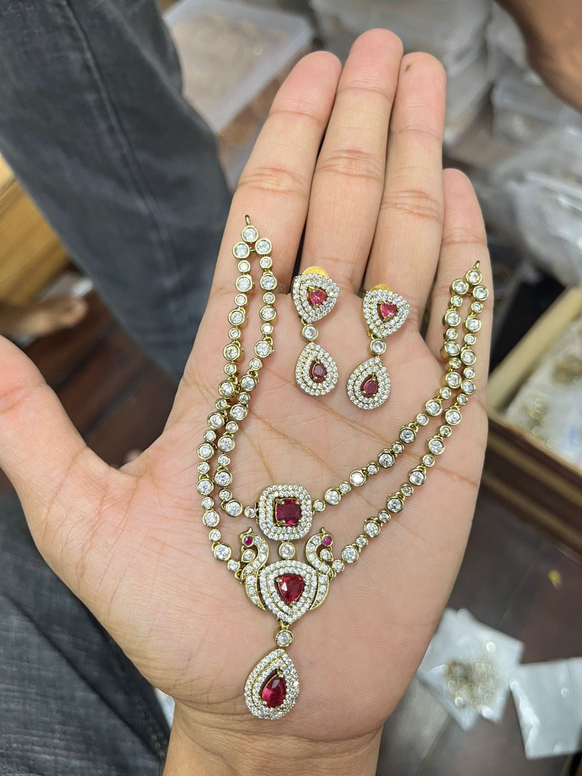 Premium jadau Kundan ad necklace product code 739