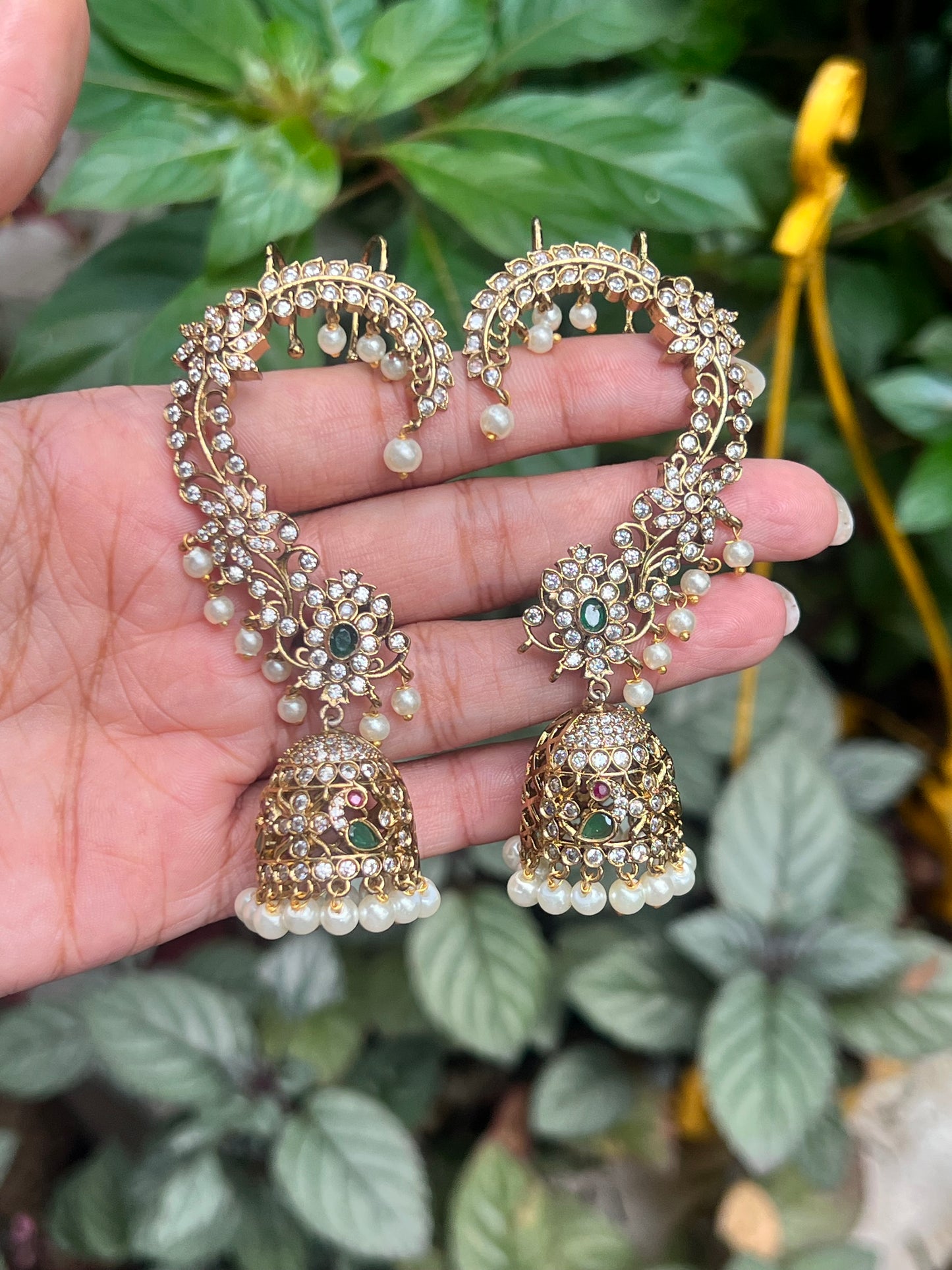 Premium trending peacock designer earcuff jhumka product code E173