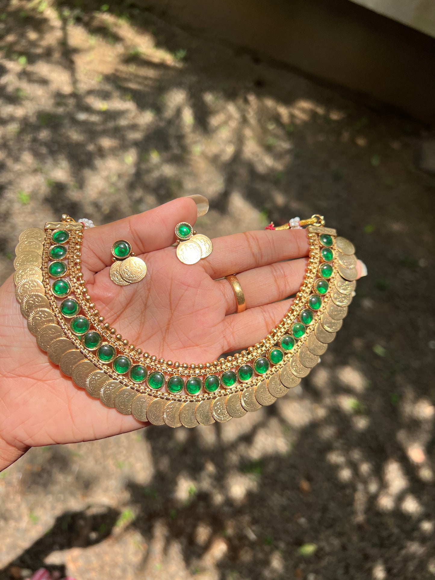 Premium Coin AD Stone Necklace product code 150