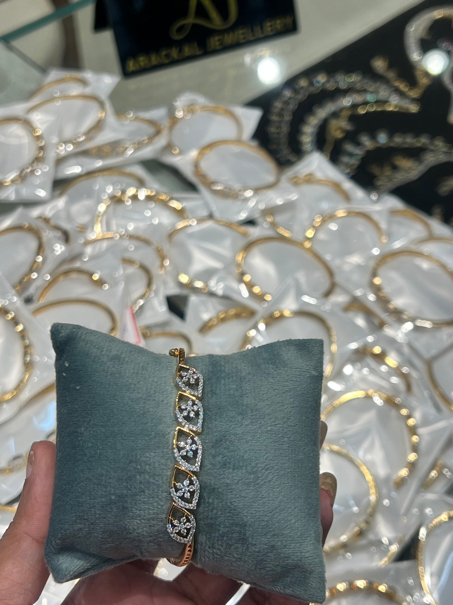 Premium party wear daimond replica openable bracelet product code B58