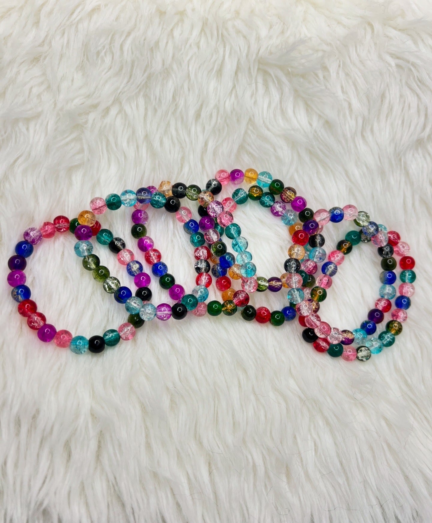 Prettiest multicolor crystal stretchable bracelets product code 865
