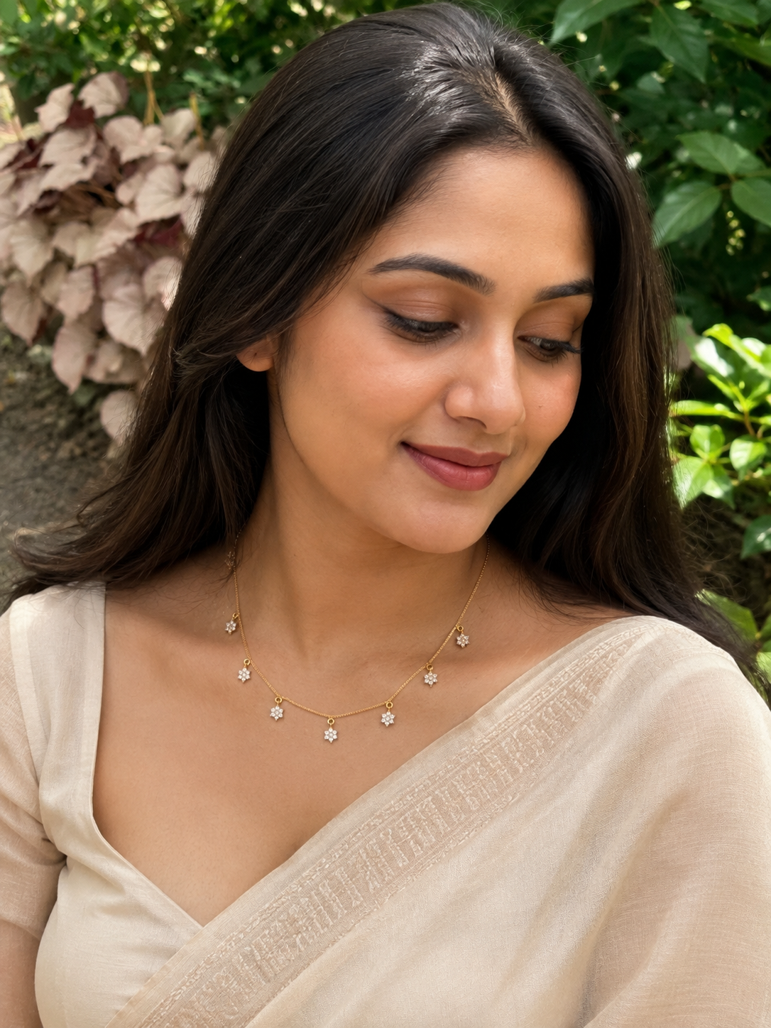 Premium gold plated daily wear charm star hanging necklace product code G141