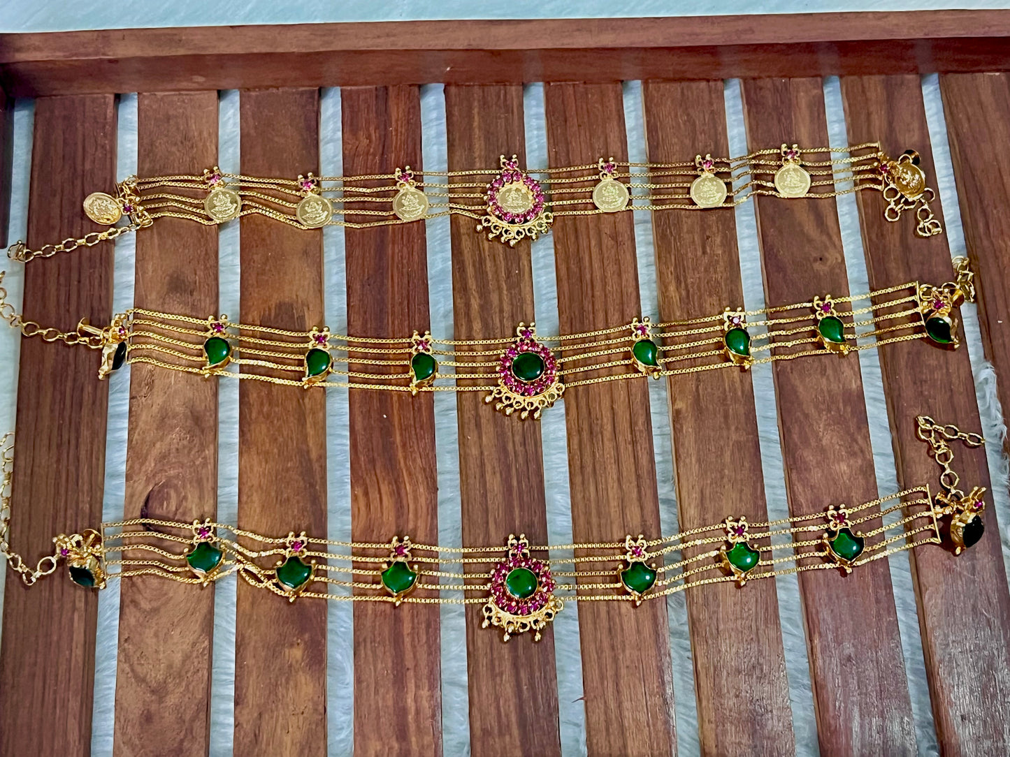 Arati Podi inspired 5layer Palakka choker set product code 1170
