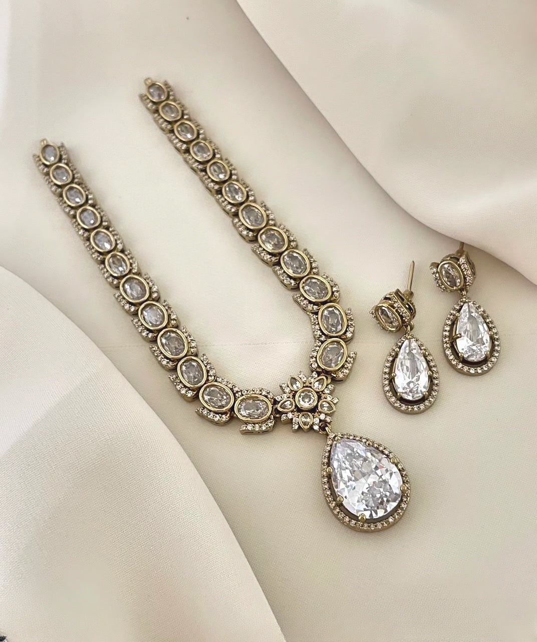 Premium jadau Kundan ad necklace product code 796