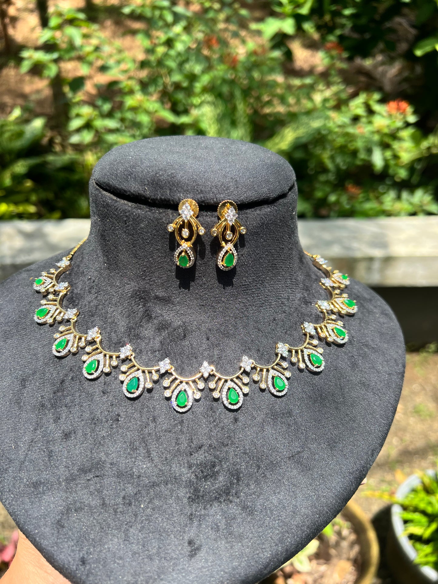 Premium daimond replica bridal necklace product code N217