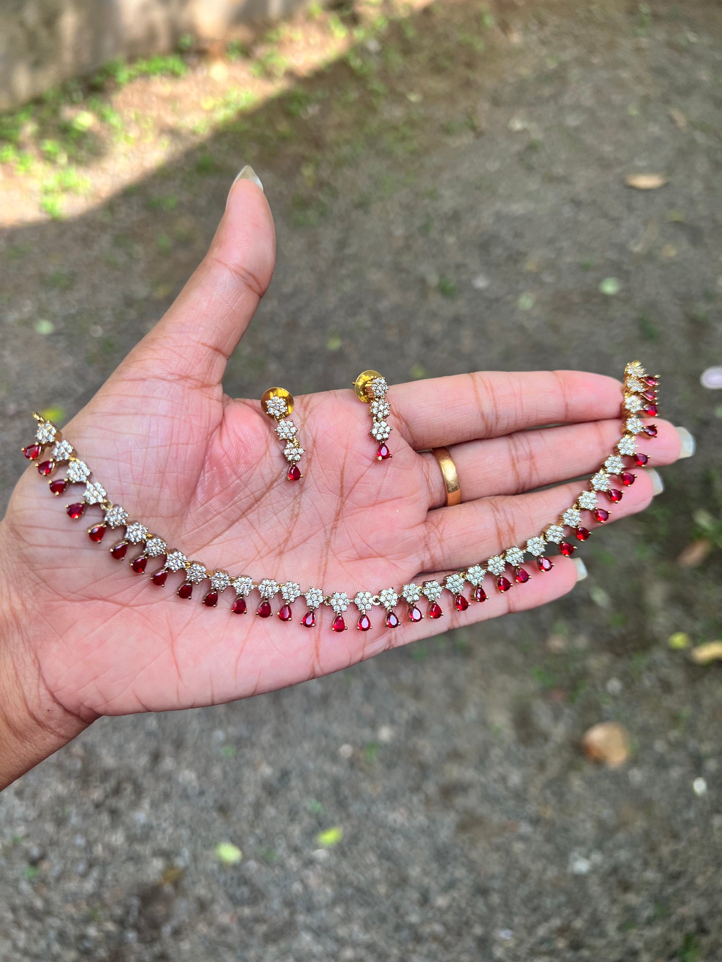 Premium ad hanging stone necklace product code 956