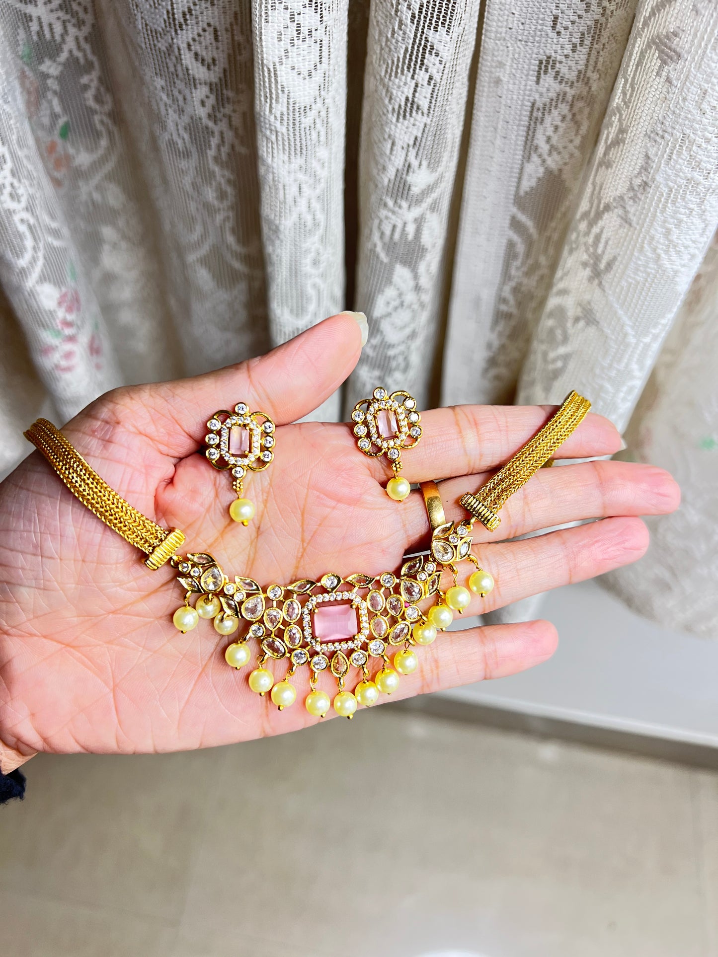 Stunning ad Kundan necklace product code 852
