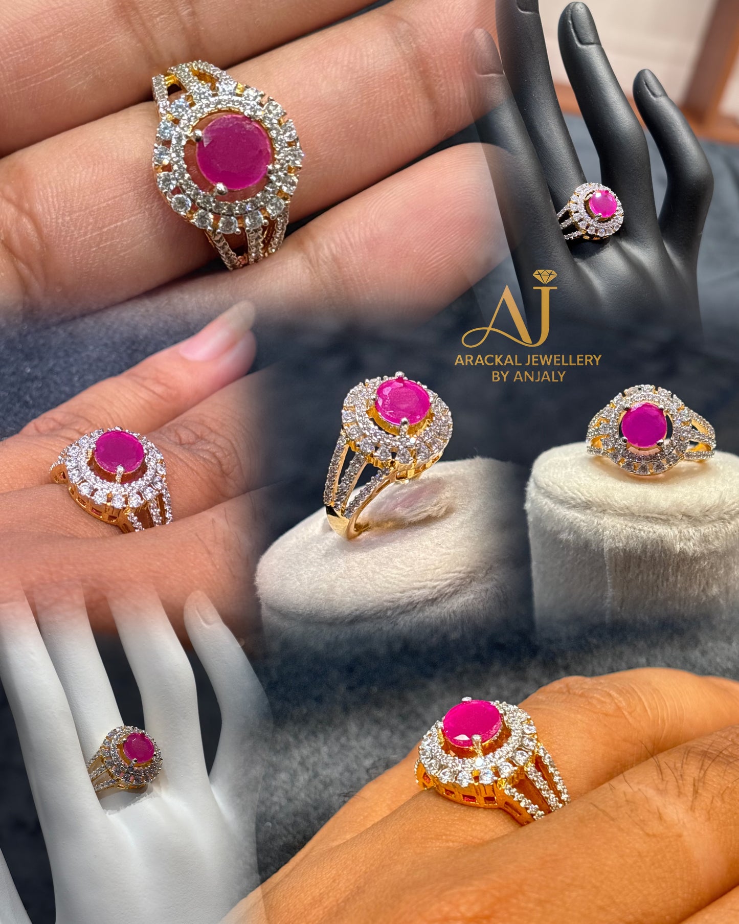 Premium daimond finish ad adjustable ring product code R09