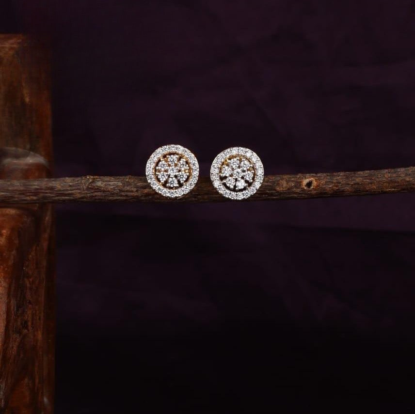 Stunning Diamond finish floral stud