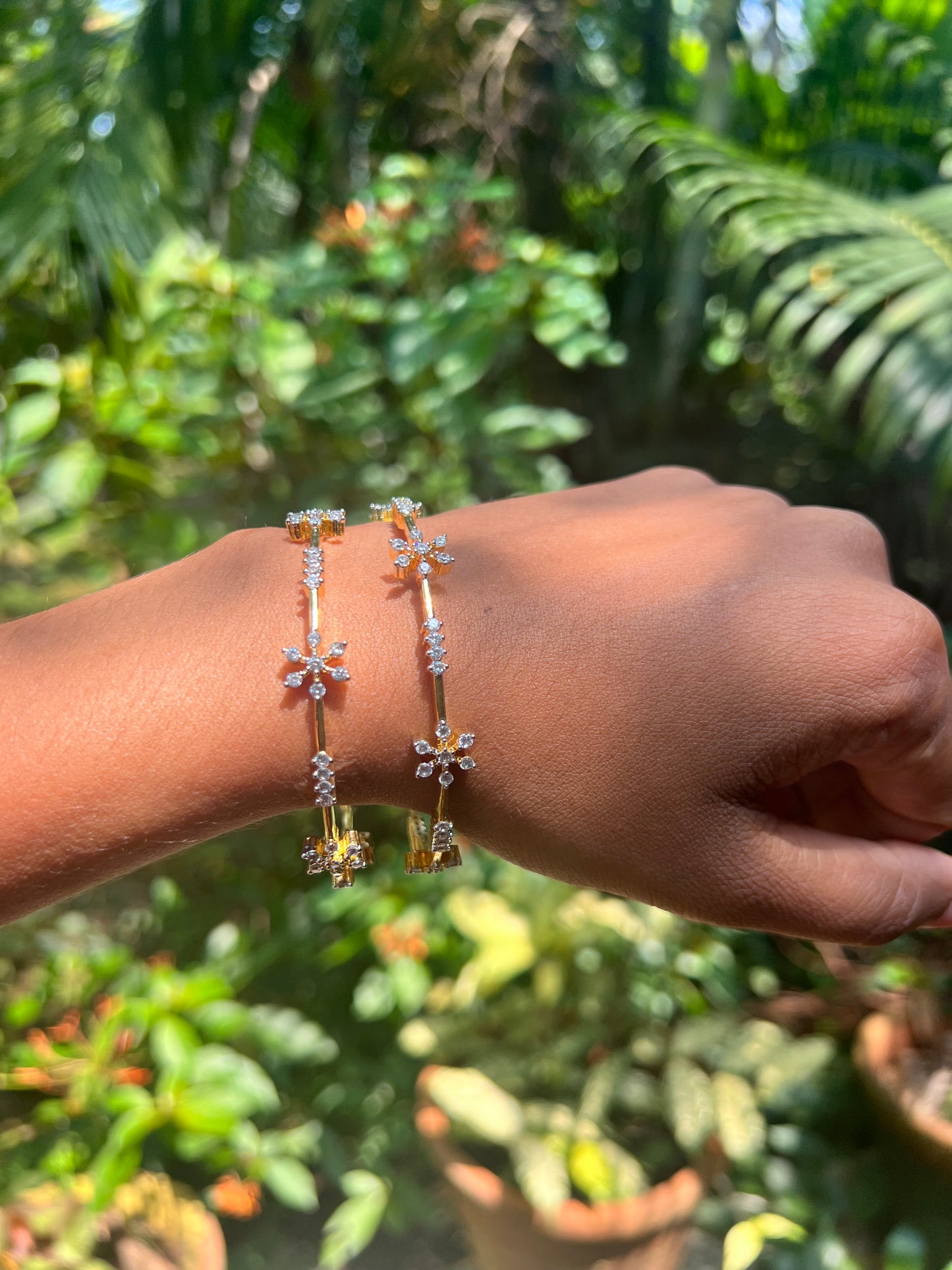 Premium ad daimond finish star bangles 139