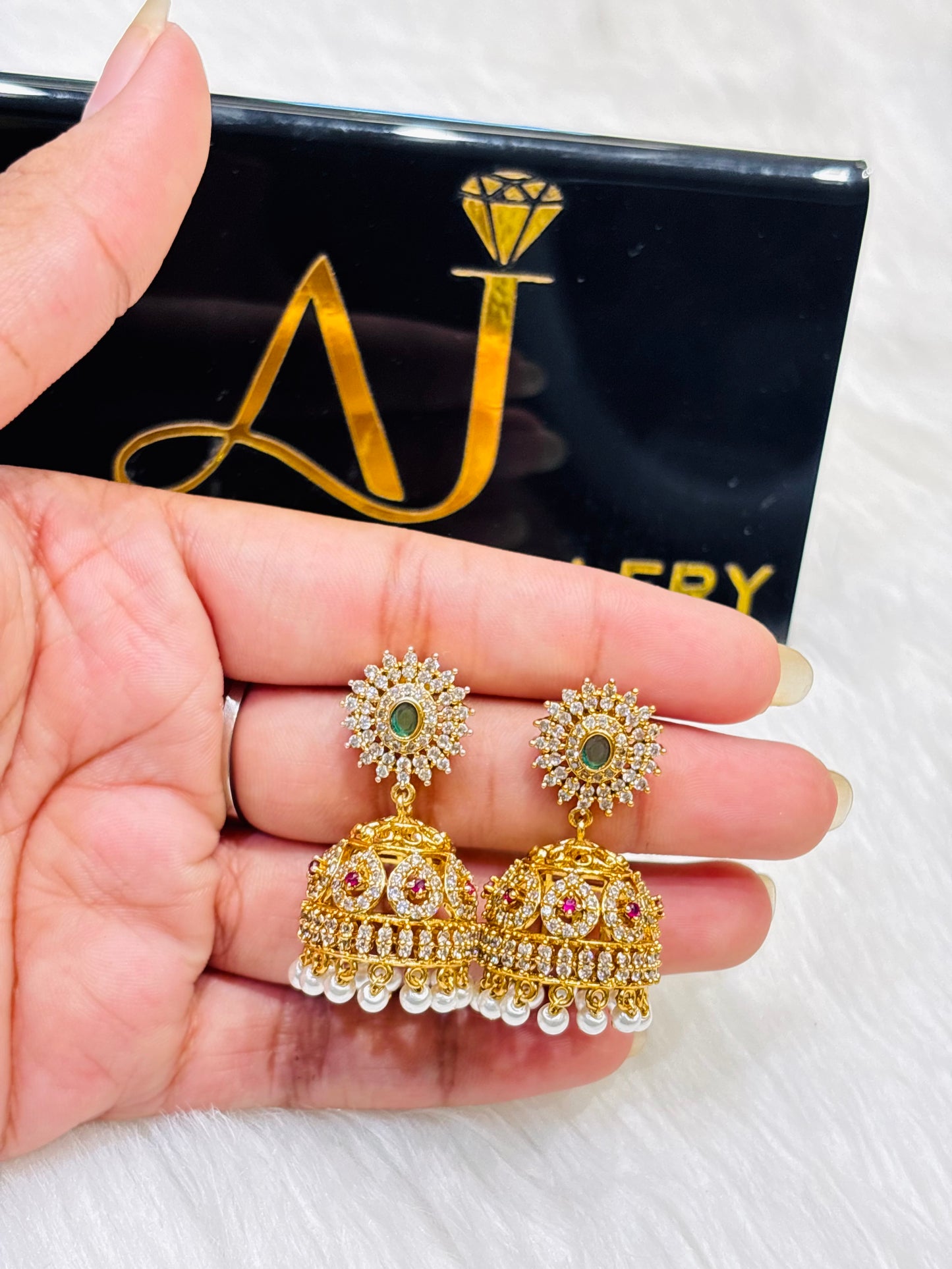 Premium AD Stone Jhumka Earring product code E71