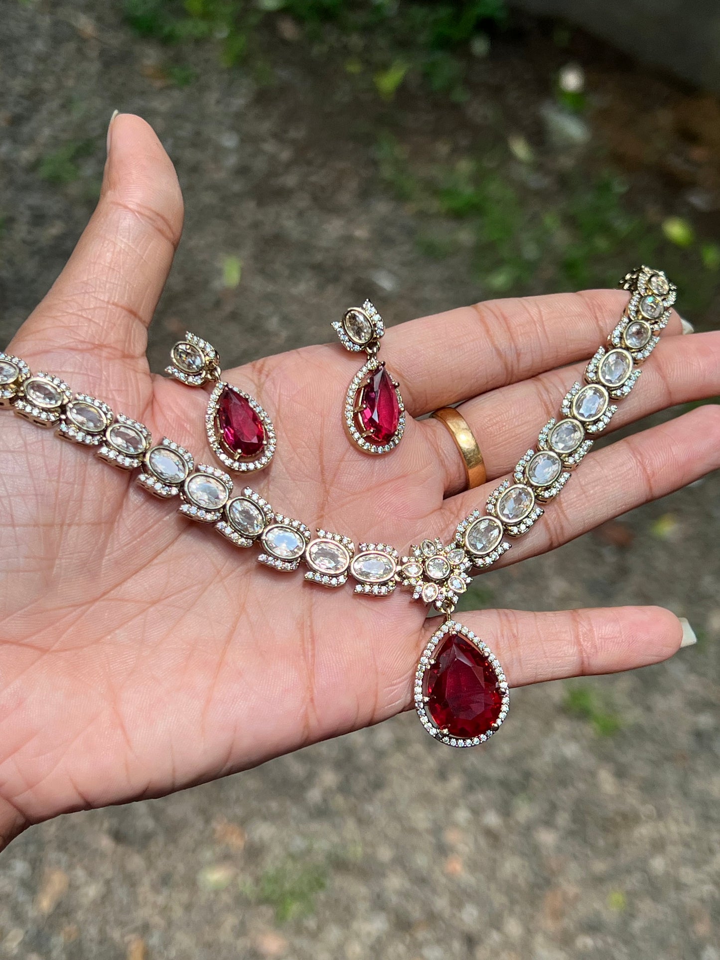 Premium jadau Kundan ad necklace product code 796