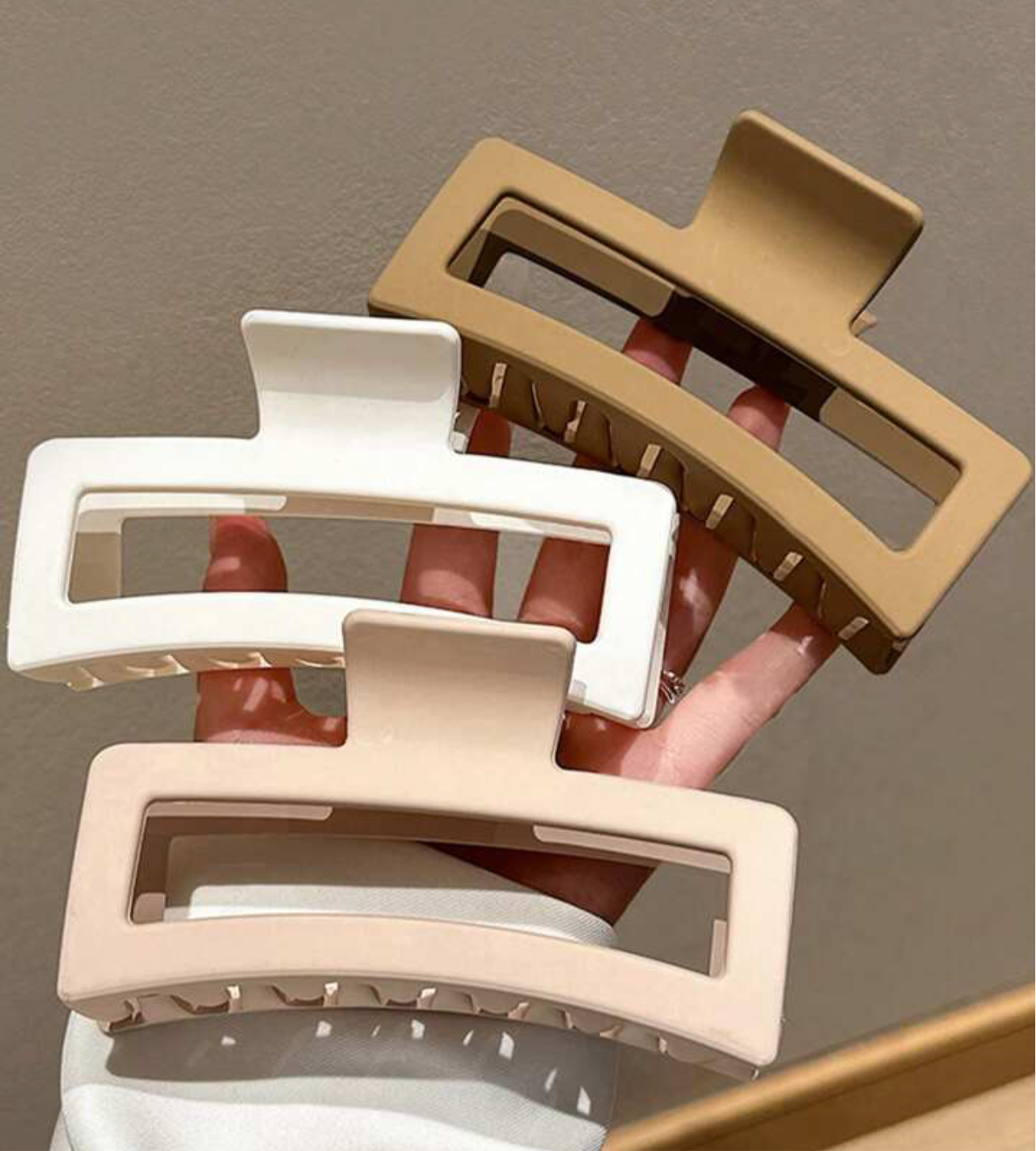 Super matte Big size hair claw clips product code 1041
