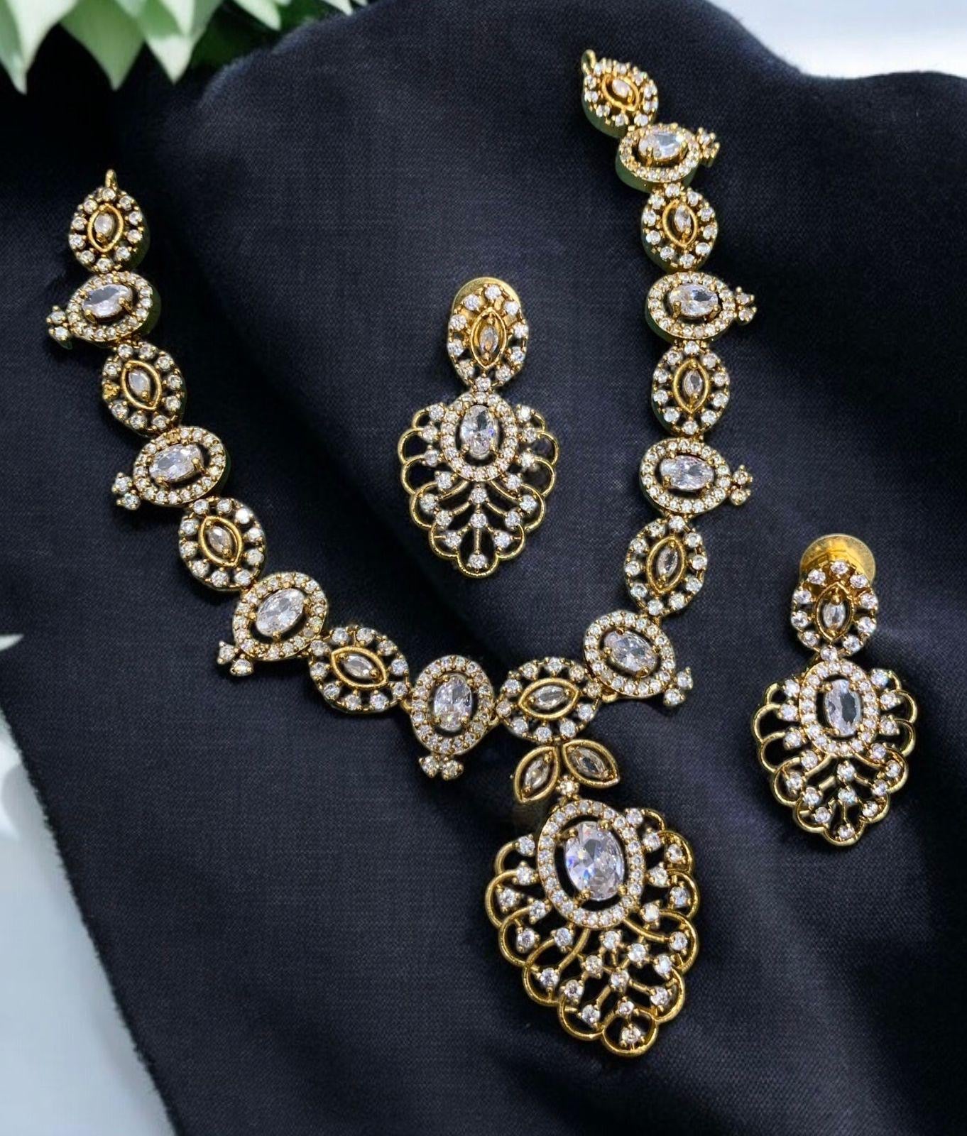 Premium trending bridal ad necklace product code 442
