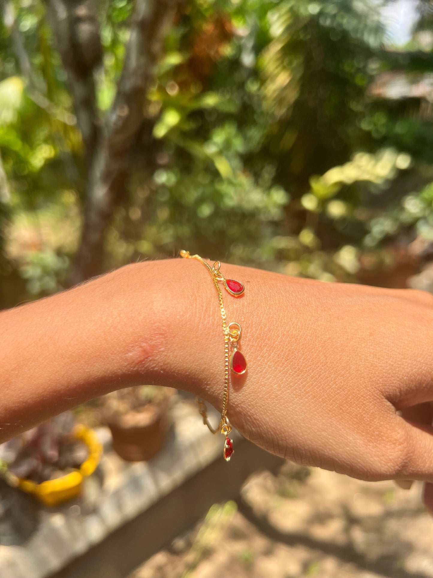 Gold plated daily wear stone bracelet product code 1034
