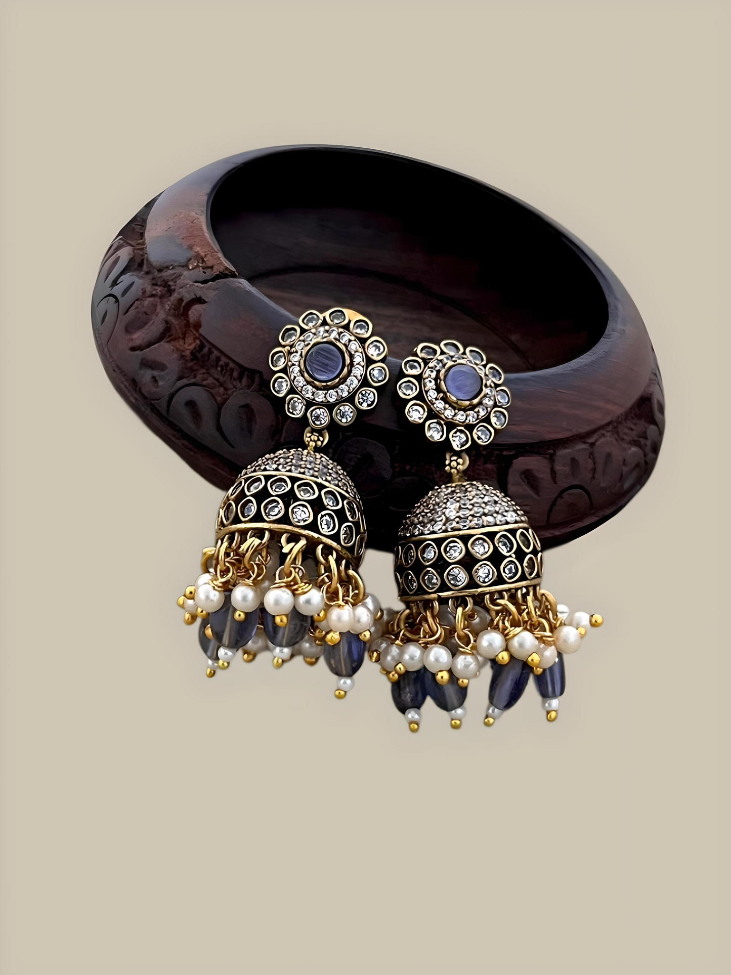 Premium Victorian Flower Jhumka Earring