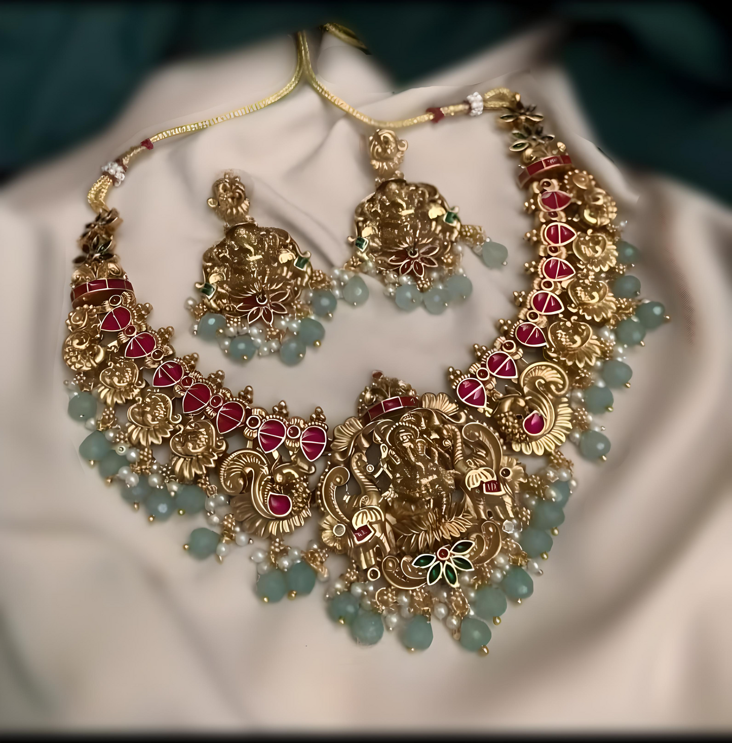 Premium Ganesha Nagas Necklace Set product code 666