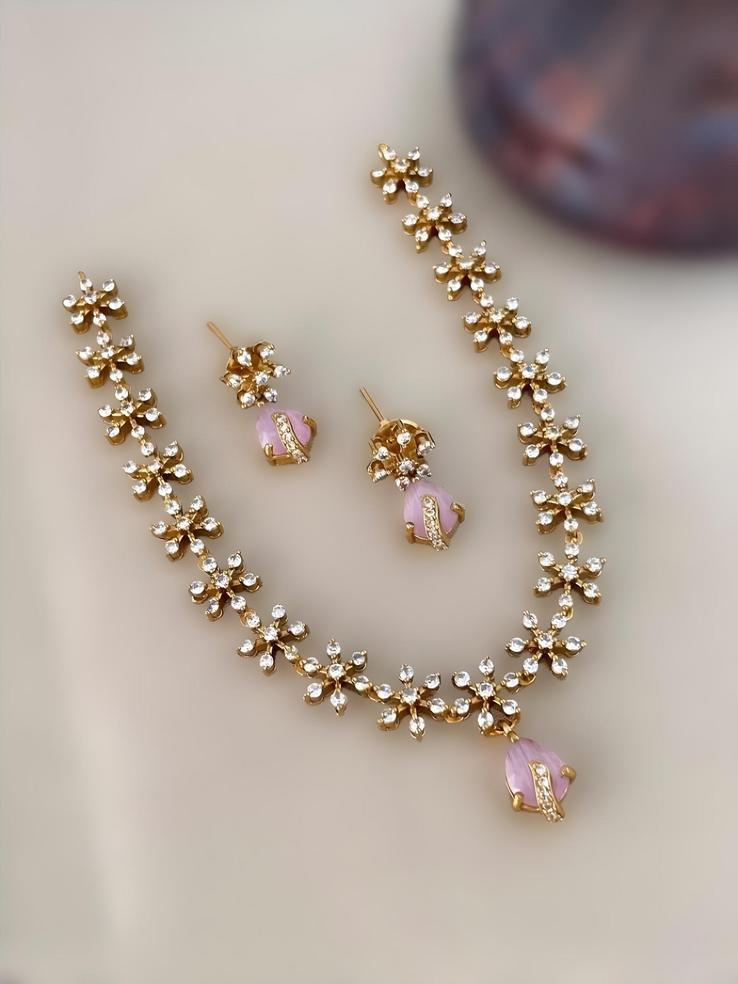 AD Stone Star necklace Set product code 667