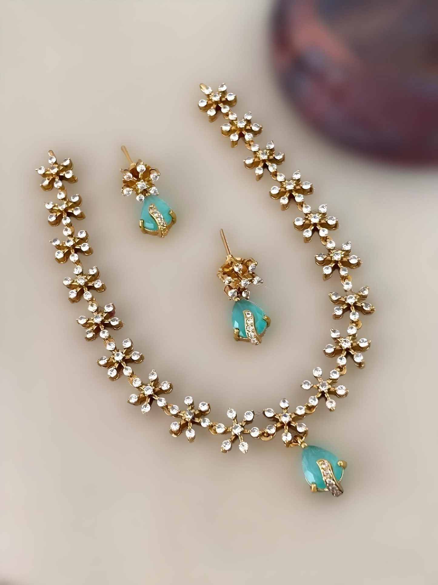 AD Stone Star necklace Set product code 667