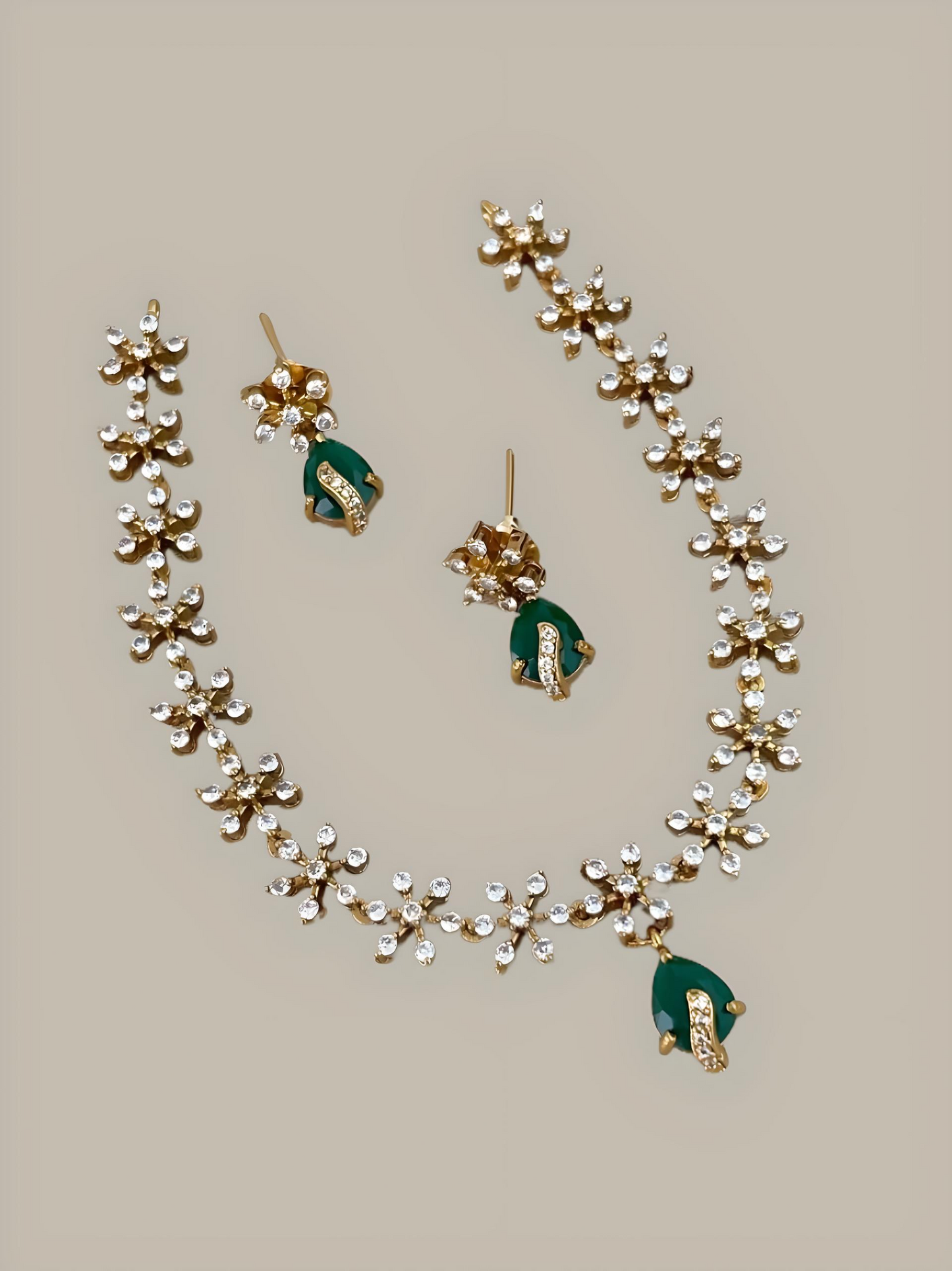 AD Stone Star necklace Set product code 667