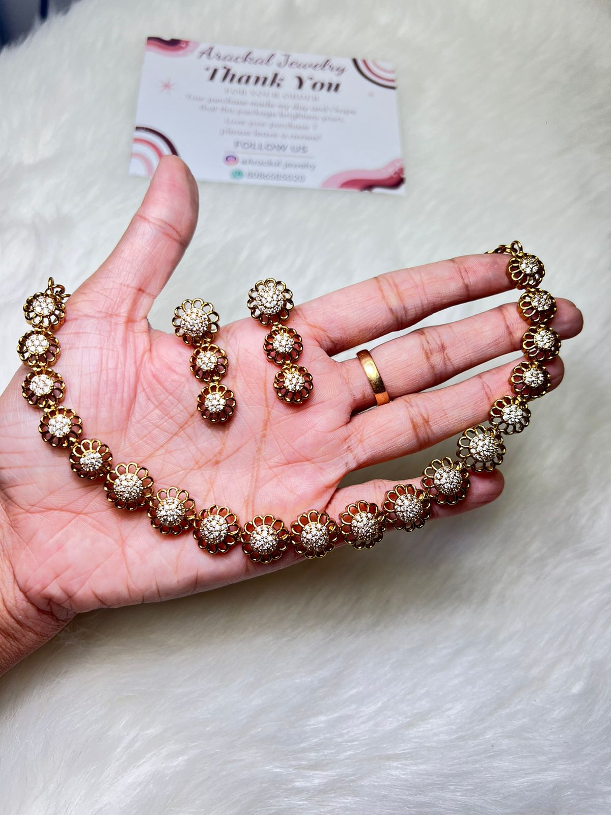 Elegant Diamond Finish Necklace Set product code 87