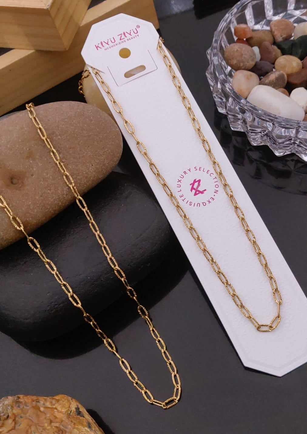 Premium anti tarnish stainless steel daily wear chains product code N402