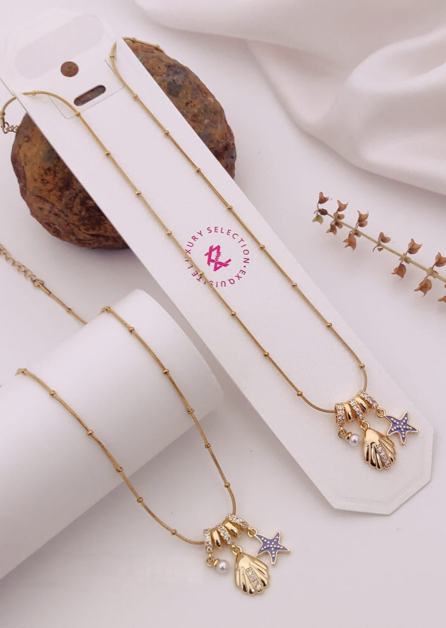 Premium Anti tarnish daily wear gold plated pendant chain product code N54