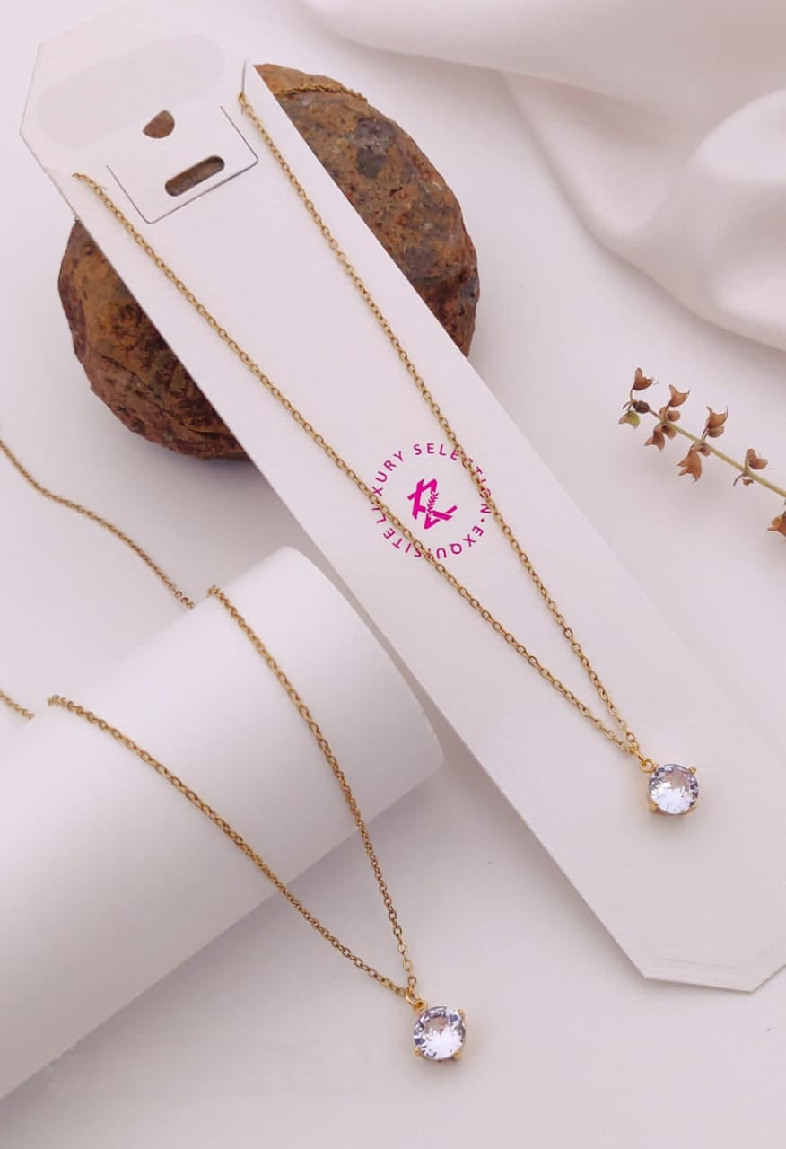 Premium Anti tarnish daily wear gold plated pendant chain product code N54