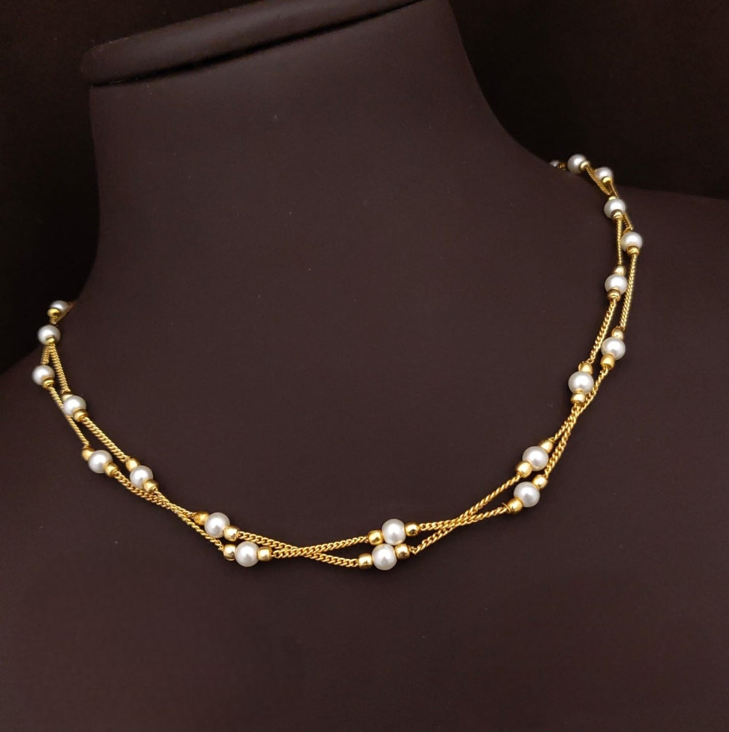 Premium 2layer designer pearl chain product code P69
