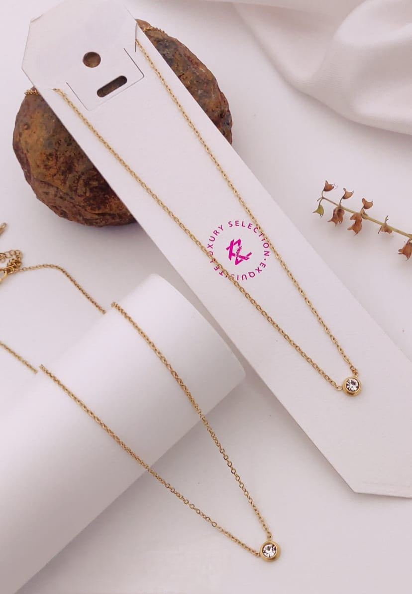 Premium Anti tarnish daily wear gold plated pendant chain product code N54